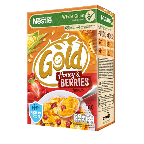 NESTLE GOLD HONEY&BERRIES FLAKES 180G. NESTLE GOLD HONEY&BERRIES FLAKES 180G.