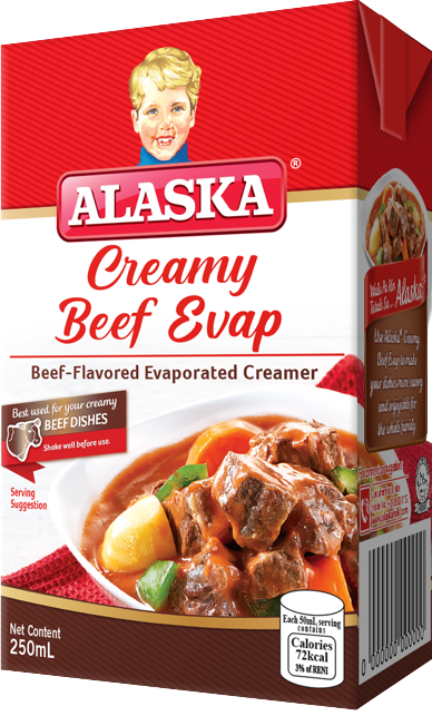 ALASKA CREAMY BEEF EVAP 250ML. ALASKA CREAMY BEEF EVAP 250ML.