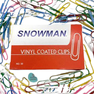 SNOWMAN VINYL COATED CLIPS