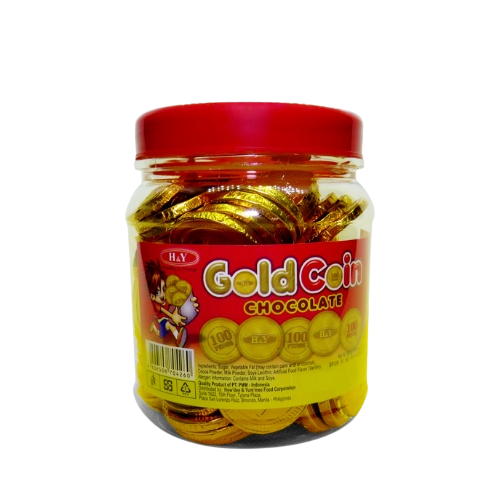 (Case) H&Y GOLD COIN CHOCO 100'S JAR
