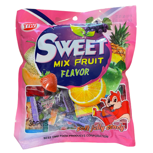 TIWI SOURHEART FRUIT CANDY 24'S