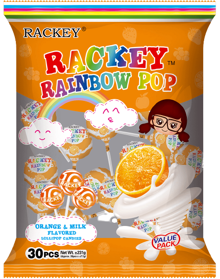 (Case) RACKEY RAINBOW LPOP ORANGE 30'S