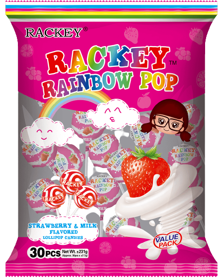 (Case) RACKEY R.POP STRAW+MILK 30'S