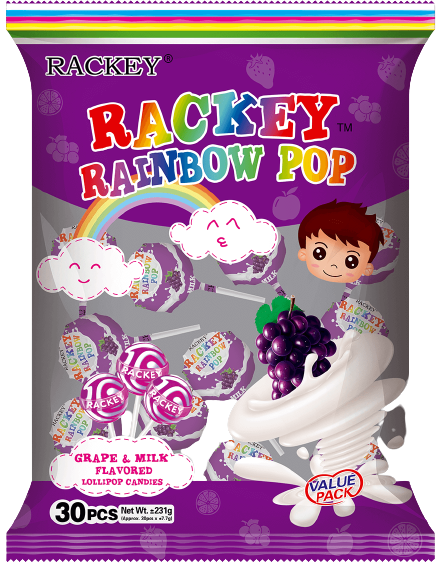 (Case) RACKEY RAINBOW GRAPES&MILK 30'S
