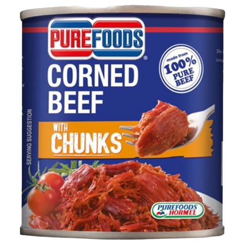 PUREFOODS CORNED BEEF W/ CHUNKS 210G PUREFOODS CORNED BEEF W/ CHUNKS 210G