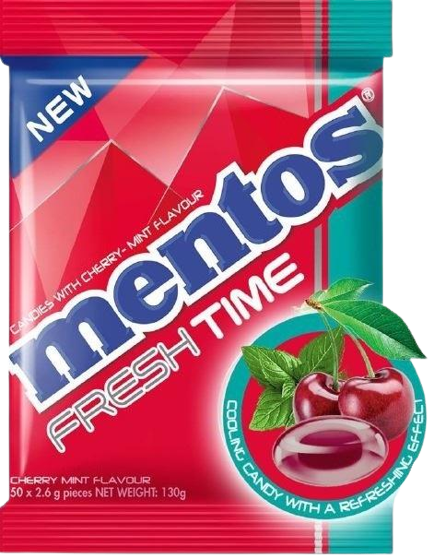 (Case) MENTOS FT CHERRYMINT 50'S