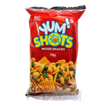 (Case) YUM SHOTS MIXED SNACKS 70G.