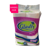 GLADLY BATHROOMTISSUE 500SH 12'S