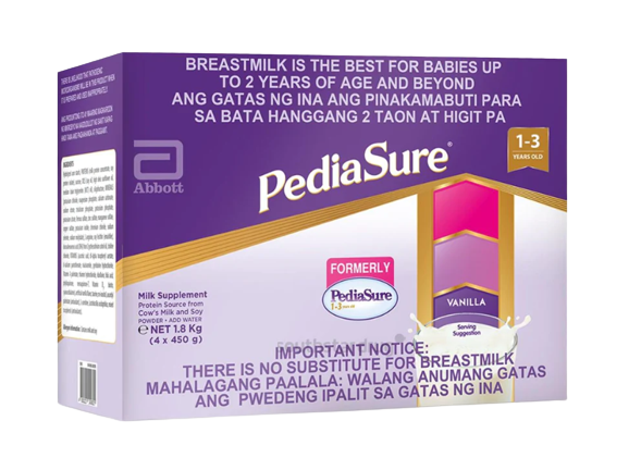 PEDIASURE 1-3YRS.OLD 1.8G.
