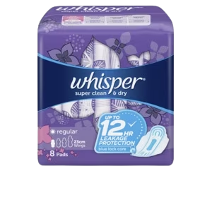 WHISPER SUPER CLEAN & DRY REG FLOW WINGS 8S